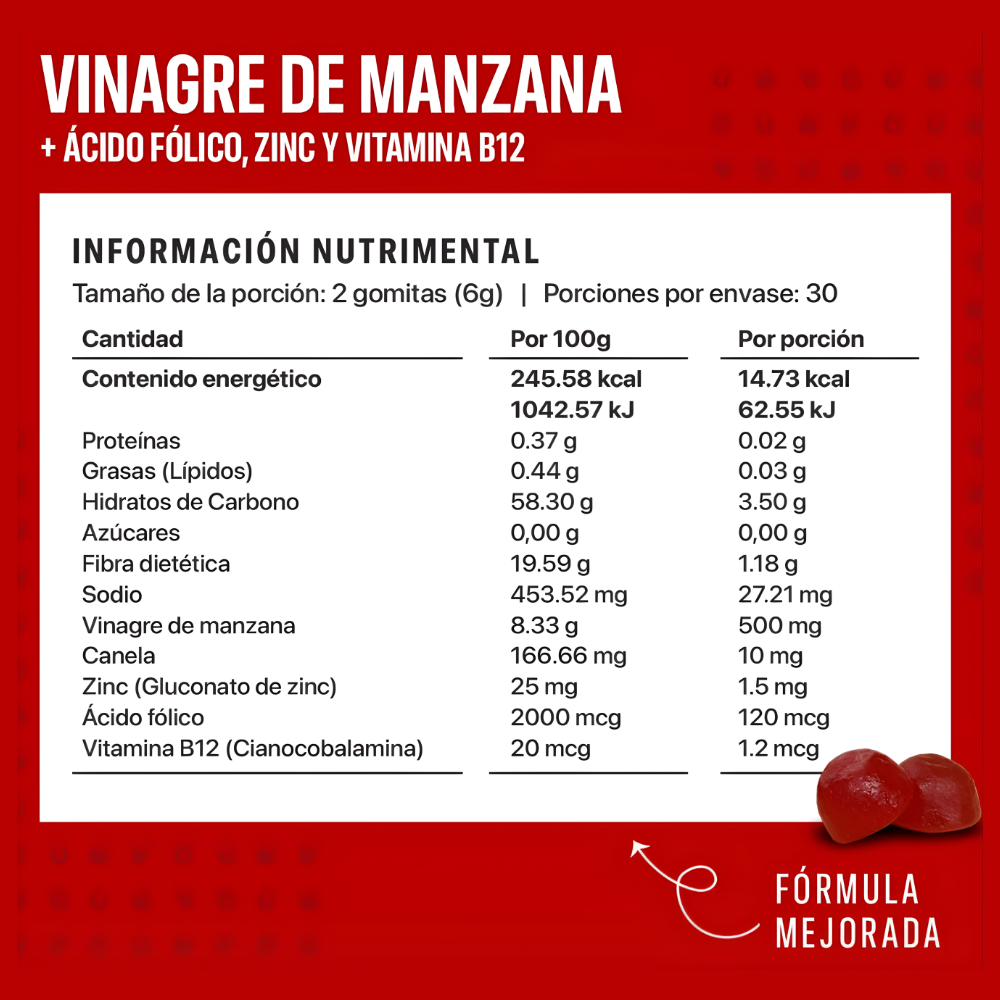Gomitas de Vinagre de Manzana Gummy Life
